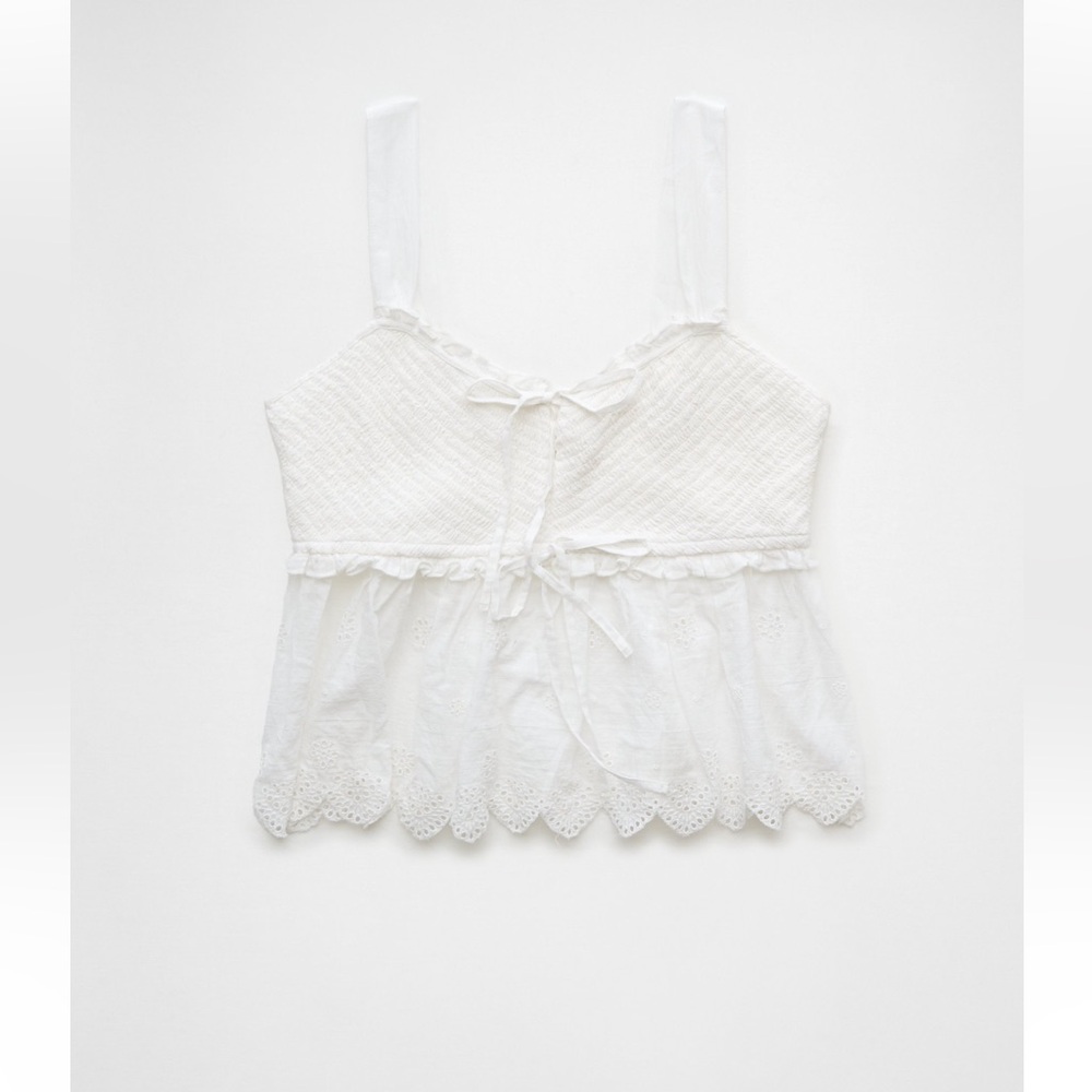 American Eagle Smocked Babydoll Tank